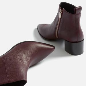 Leather Burgundy Pointed Boss Boots Everlane